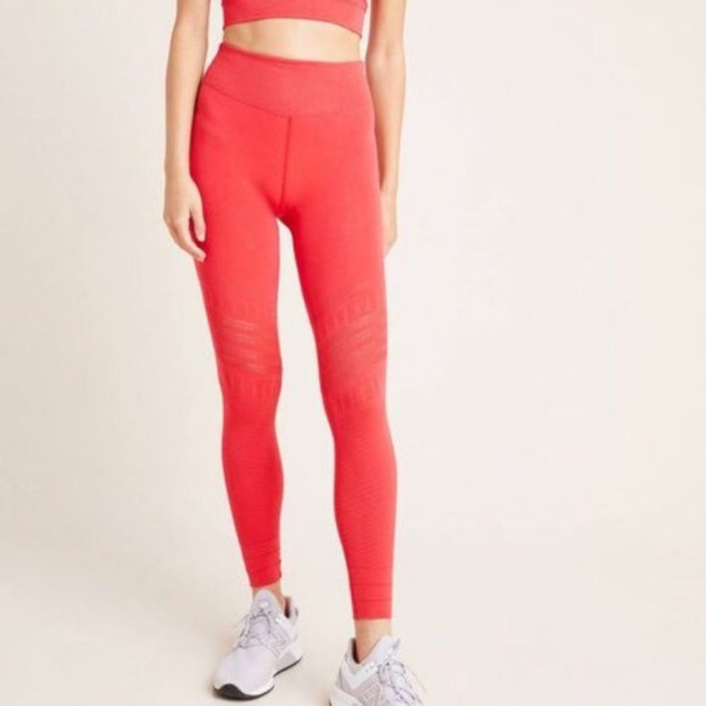 FREE PEOPLE GONE ADRIFT LEGGINGS IN STRAWBERRY - Picture 7 of 10